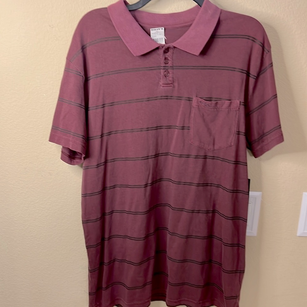 New maroon mens polo